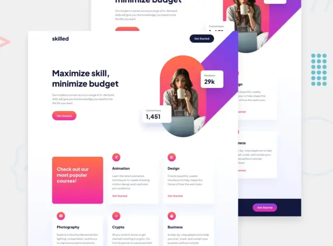 E-Learning Website preview