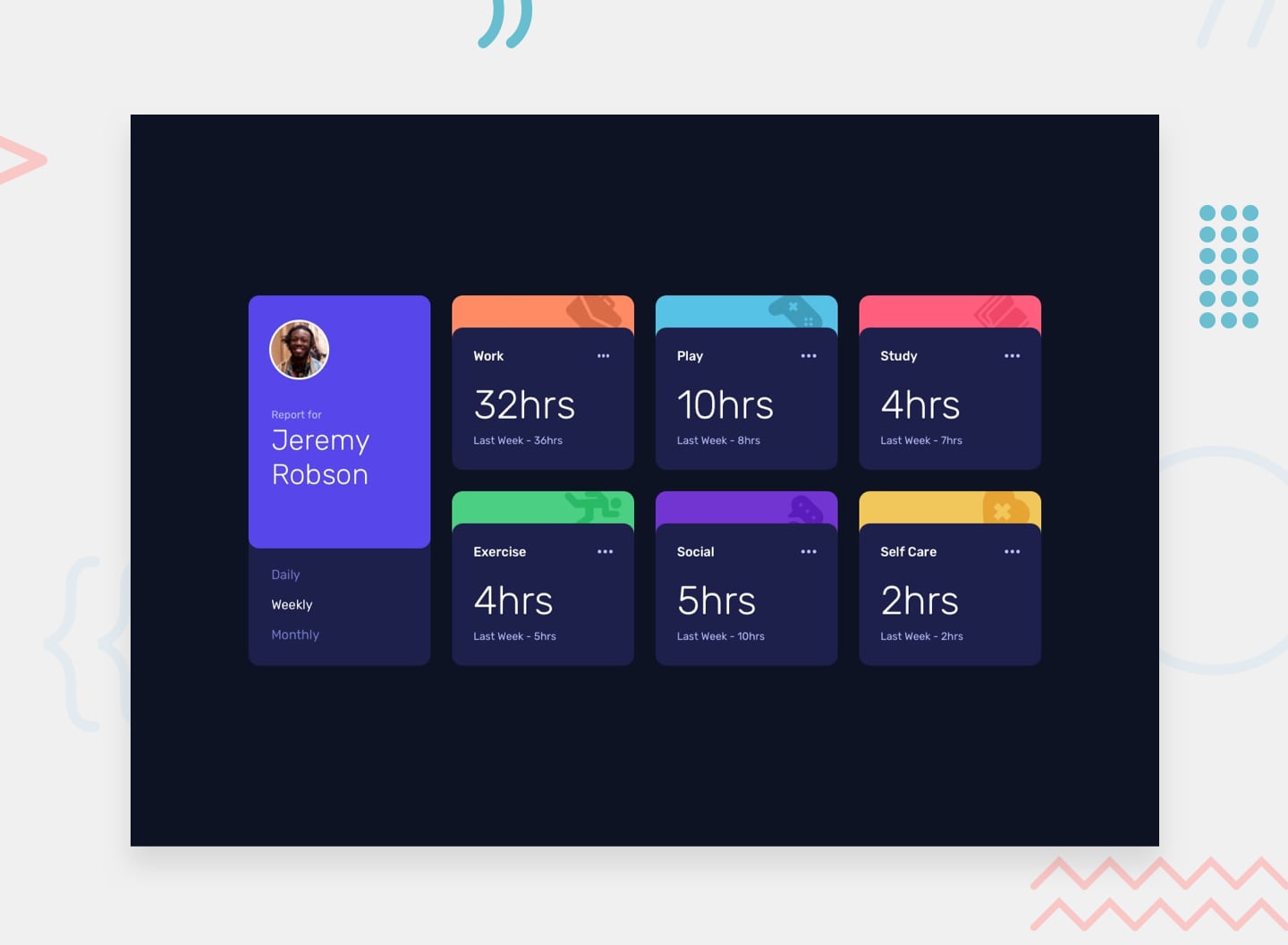 Time Tracking Dashboard preview